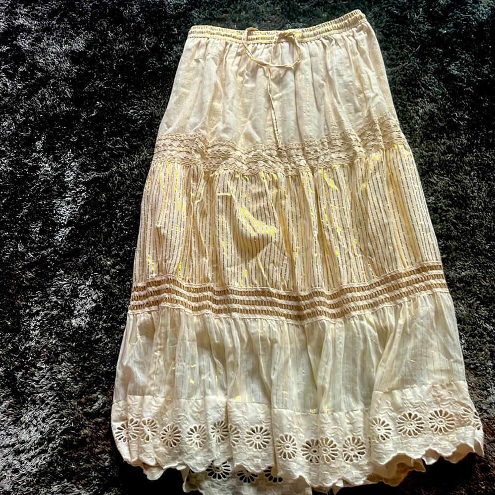 Tan flowy skirt
